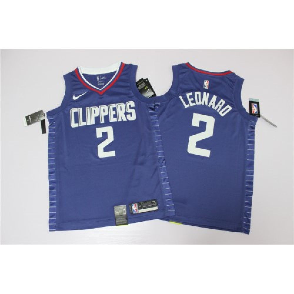 Men's LA Clippers Kawhi Leonard #2 Blue 19-20 Swingman Jersey - Icon Edition-Pro Kit Vault | Brand New 26/27 Sports Jerseys
